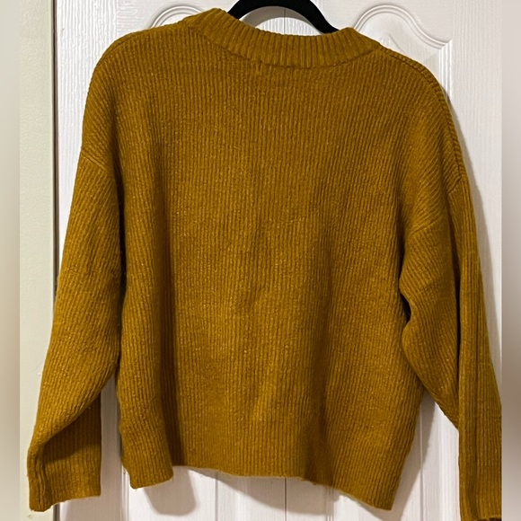 Mustard Oversized Crew Neck Sweater - Picture 3 of 3